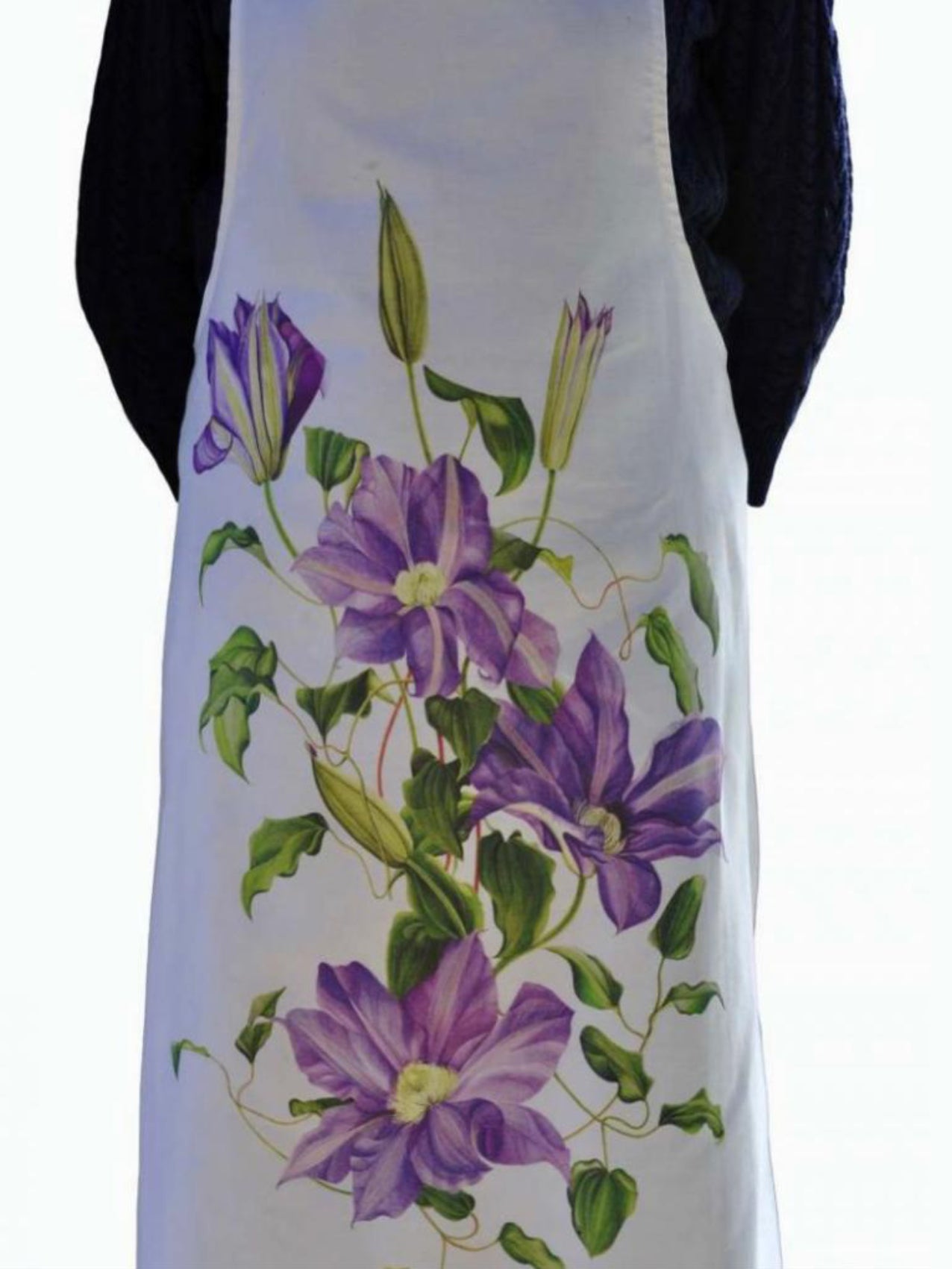 Blue Clematis Apron
