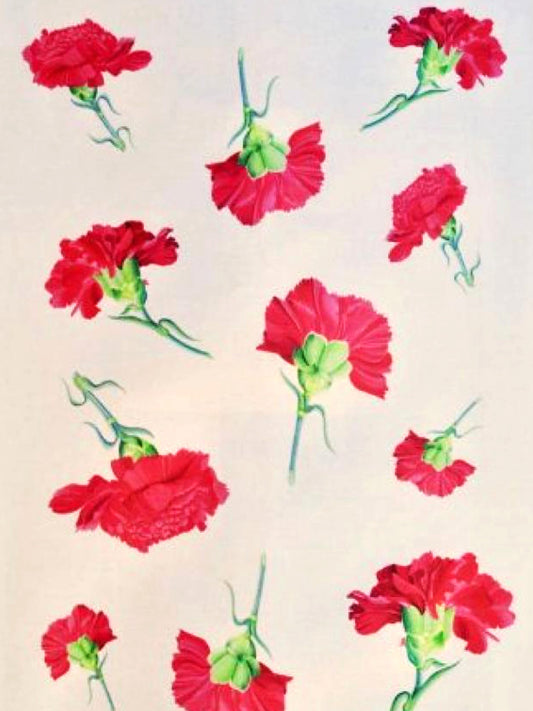 Carnations Tea Towel