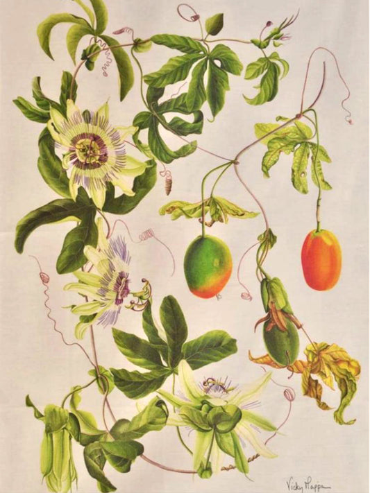 Passion Flower Tea Towel